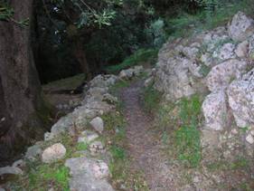 Ancient footpath on Corfu